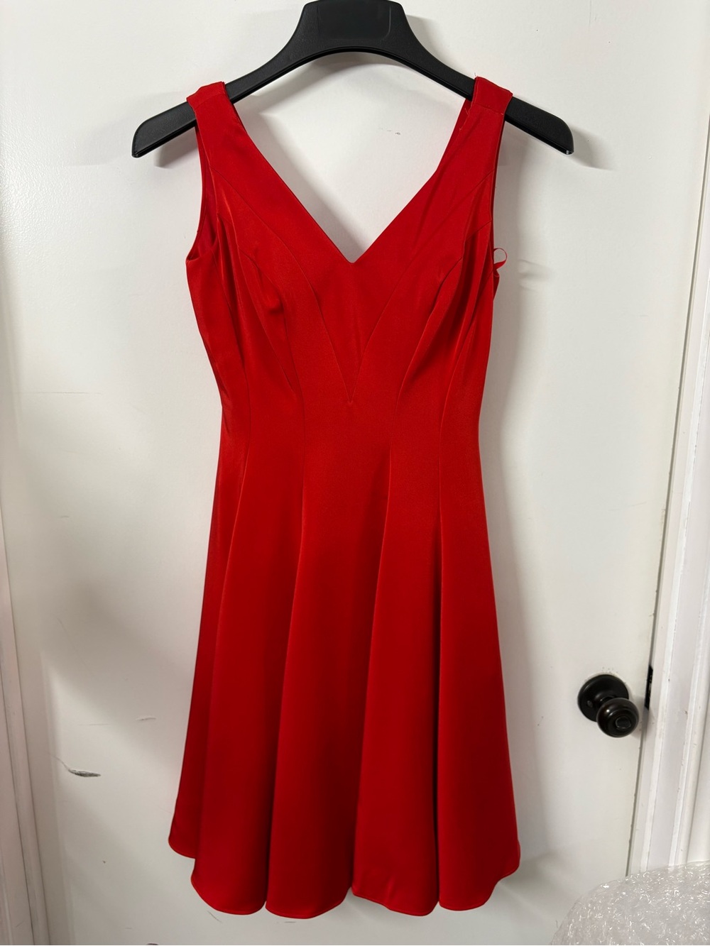 Elegant Red V-Neck A-Line Prom Dress